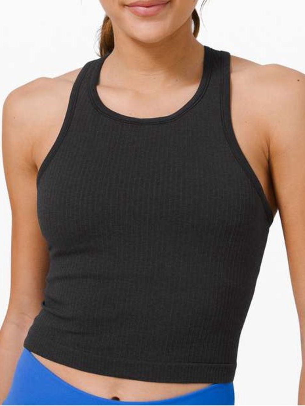 Lululemon Ebb to Street Cropped Tank - Black